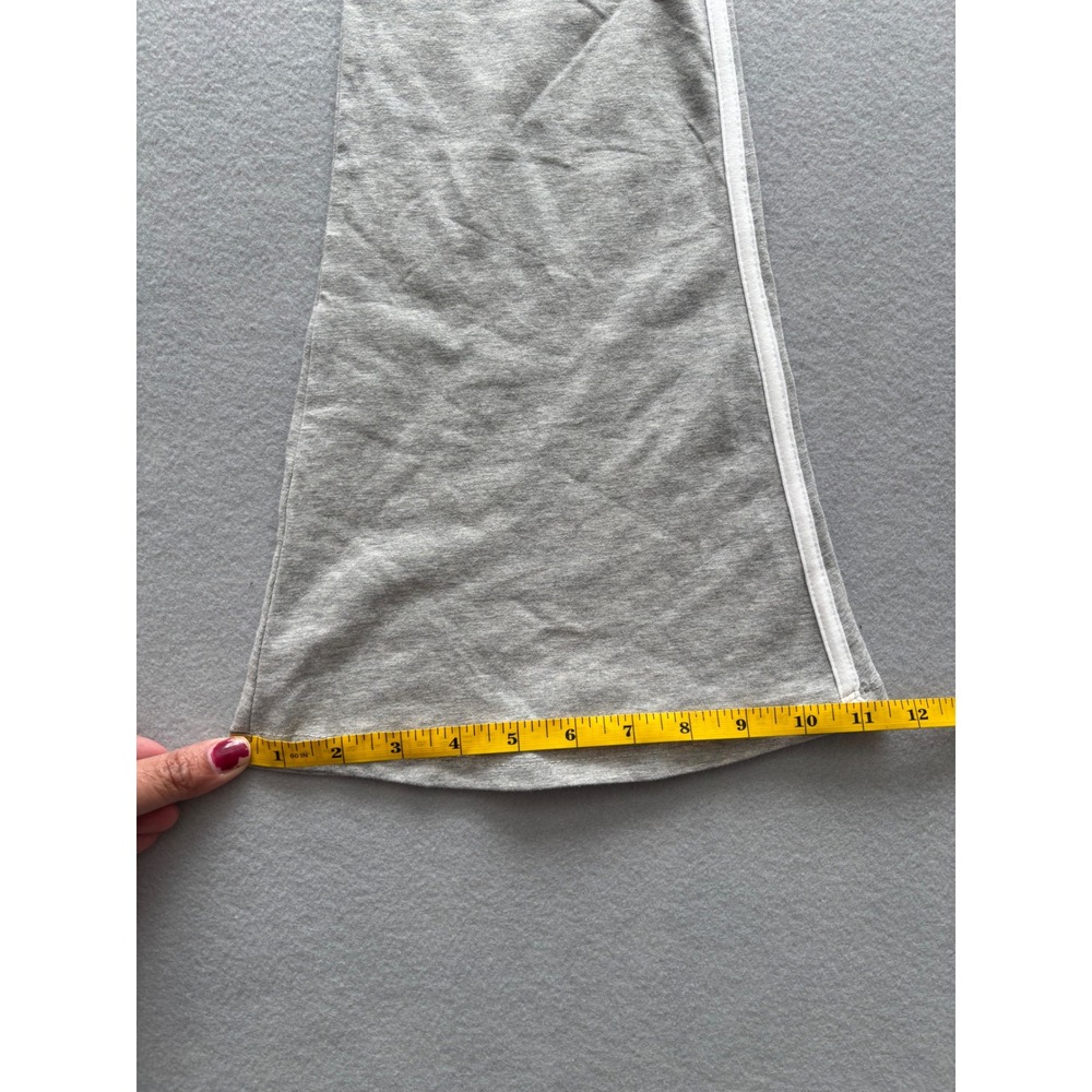 Forever 21 Lounge Pants S Heather Gray Flare Side Stripe Foldover Waist - Picture 7 of 7
